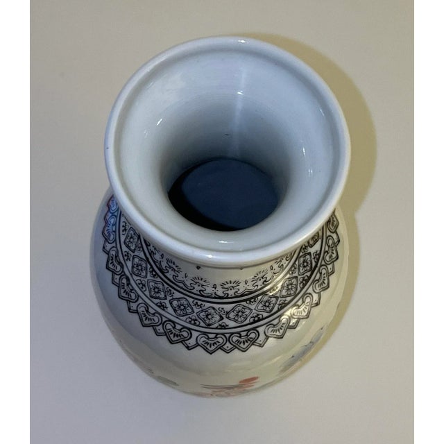 White Mid-Century Chinoiserie Vase For Sale - Image 8 of 11