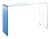 Modern Ombre Glass Console Table in Clear & Blue For Sale - Image 3 of 11