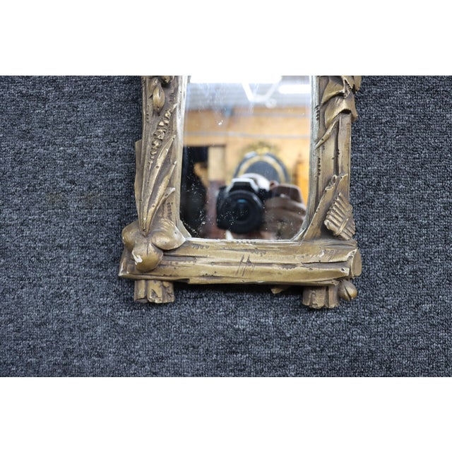 Mid 20th Century Baroque Style Italian Carved Cherub Wall Mirror For Sale - Image 5 of 5