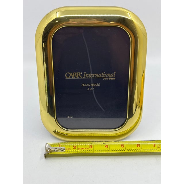 Vintage 1980s Solid Brass Picture Frame For Sale In New York - Image 6 of 7