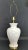 Paul Hanson Style Ceramic Lamp With Raised Iris Relief Design and Brass Base For Sale - Image 10 of 10
