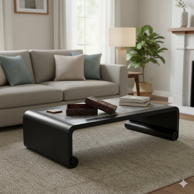 Wood Oriental Relief Mythical Figure Motif Brown Natural Wood Small Accent Box For Sale - Image 7 of 9