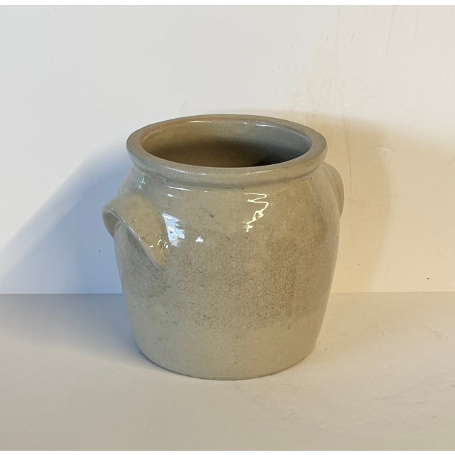 French Country French Stoneware Confit Pot For Sale - Image 3 of 9
