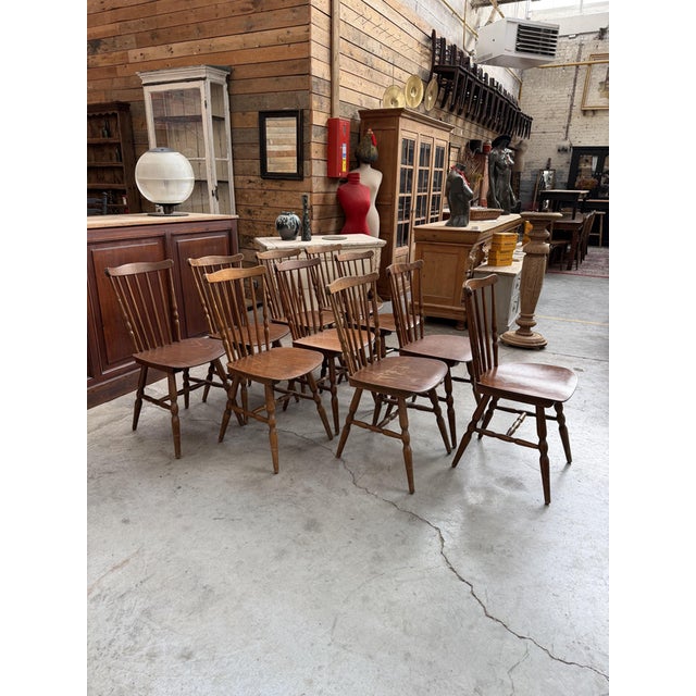 Bistro Chairs in Wood, Set of 10 For Sale - Image 13 of 13