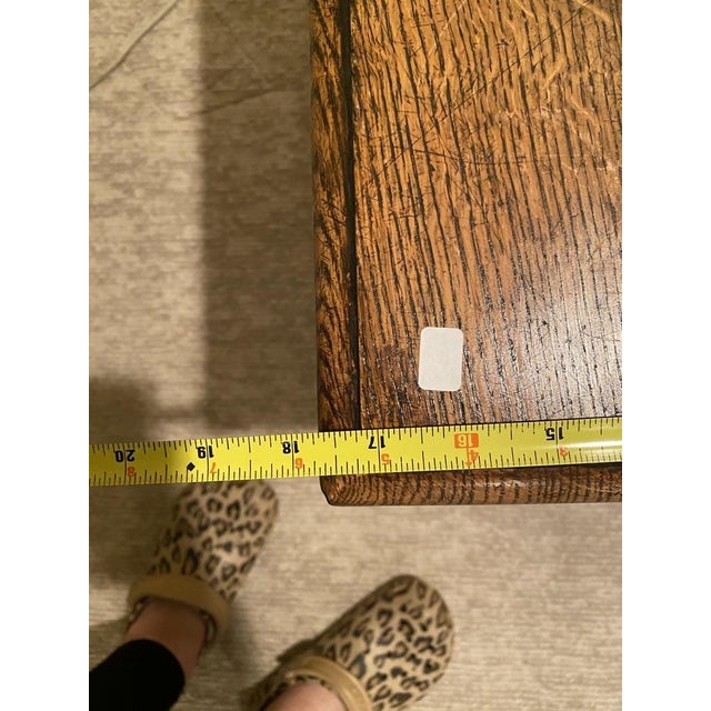 Antique English Oak Joint Stool Side Table For Sale - Image 4 of 6
