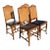 Set of 4 Norquist English Georgian Revival Folding Cane Back Dining Chairs, Mid-20th Century For Sale
