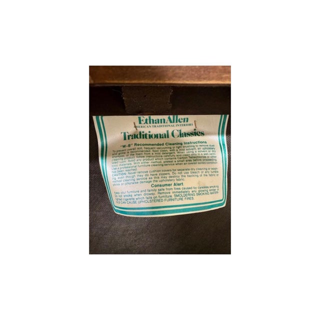 Vintage c.1980's Ethan Allen Georgian Queen Ann Corner Chair For Sale - Image 9 of 9