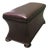 Large Regency Waisted Leather Ottoman For Sale