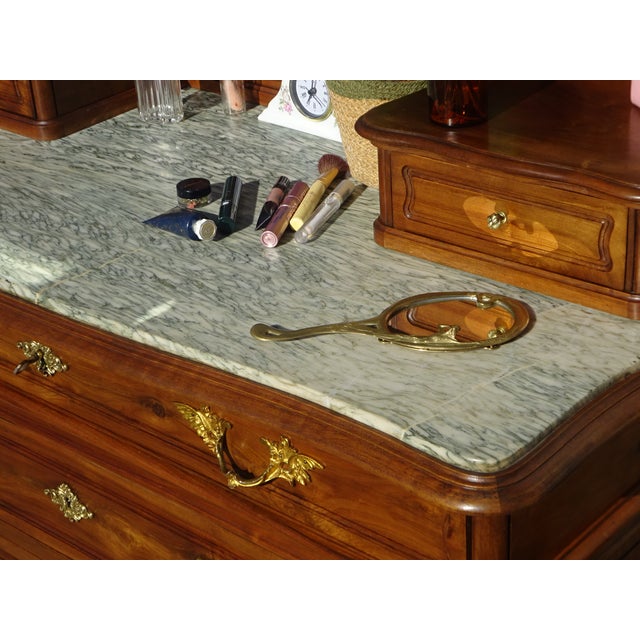 Louis XV Style Walnut Dressing Table, 1890s For Sale - Image 16 of 18
