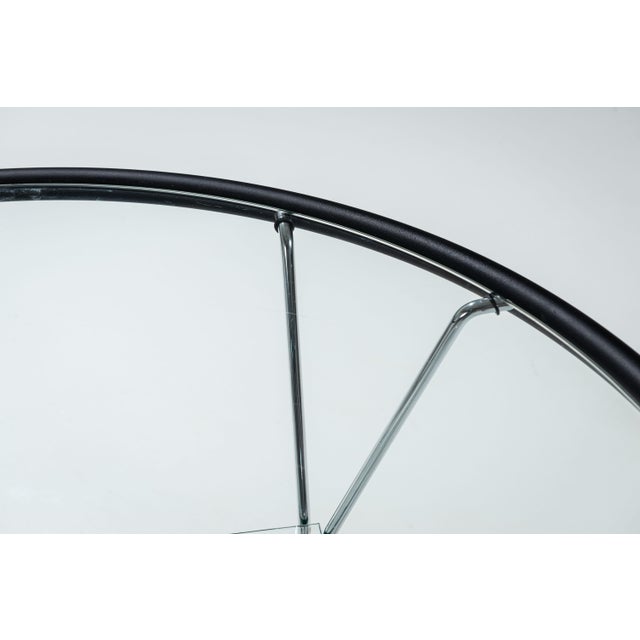 Vintage Round Glass and Steel Coffee Table by Niels Bendtsen, 1980s For Sale - Image 9 of 13