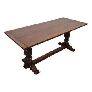 Oak Refectory Table, 1890s For Sale