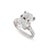 Gender: Ladies Metal Type: 18K White Gold Ring Size: 5.25 Width: 2.30 mm Weight: 3.85 grams Ladies 14K white gold, lab-...
