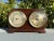 Antique Edwardian English Mantel Clock Barometer Duo For Sale - Image 12 of 13