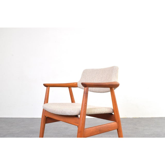 Beige Mid-Century Danish Teak Chair by Svend Åge Eriksen for Glostrup, 1960s For Sale - Image 8 of 12
