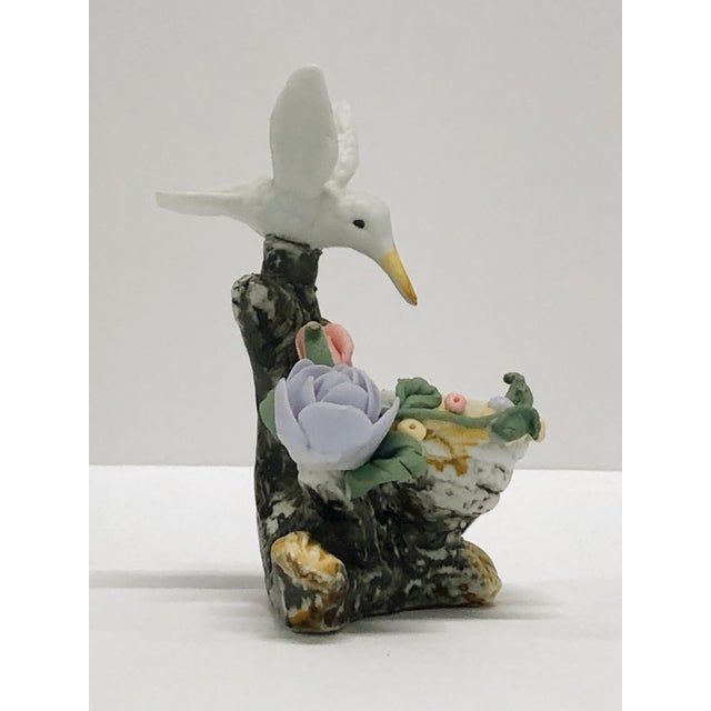 1970s Vintage 1970s Hummingbird With Eggs Nest Porcelain Figurine For Sale - Image 5 of 8