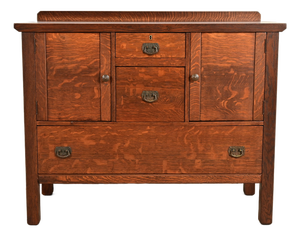 Lifetime Furniture Antique Mission Oak Arts & Crafts Sideboard, Newly Refinished