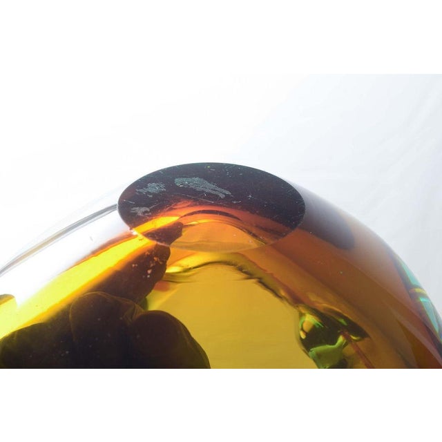 Vintage Organic-Shaped Bowl in Multicolored Glass, 1960s For Sale - Image 4 of 5