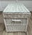 Vintage White Wicker Blanket Chest Coffee Table With Glass Top For Sale - Image 9 of 12