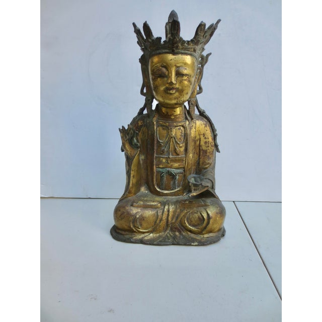 Ming Bronze Buddha Circa 16th-17th For Sale In New York - Image 6 of 13
