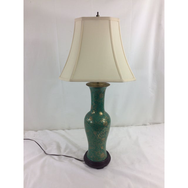 Jade Green Lamp with Gilt Overlay Chairish