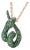 18K Rose Gold Round Green Tsavorite Gemstone Cluster Spiral Snake Design 18" Pendant Necklace (AAA+ Quality) For Sale