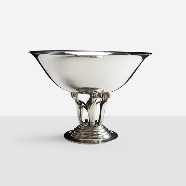 Description Sterling Silver Centerpiece Bowl by Johan Rohde for Georg Jensen Denmark, c1916 A stunning example of Art...