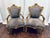 One of a kind pair, late 19th / early 20th century Louis XV style arm chairs. Hand crafted in Italy, beautiful gilded wood...