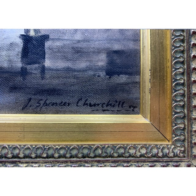 Gold John Spencer Churchill (Nephew of Winston Churchill), Lista di Spagna, 1990s, Oil Painting For Sale - Image 8 of 12