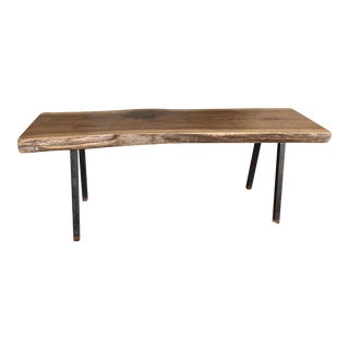 1970s Primitive Wood Bench For Sale