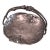 19th C. Nouveau Jugendstil Ornate Pewter Handled Basket Visiting Card Tray For Sale