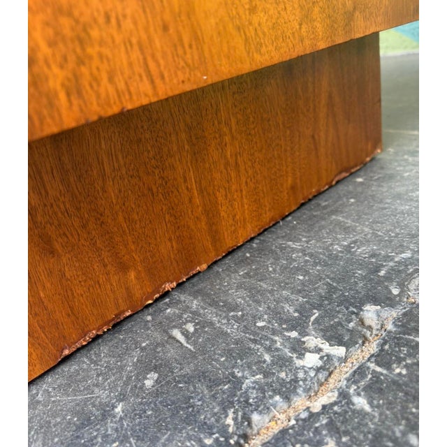 Wood Mid Century Modern Tabago Brutalist Server For Sale - Image 7 of 12