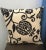 Black and Cream Pomegranate Design Pillow With Down Insert For Sale - Image 4 of 4