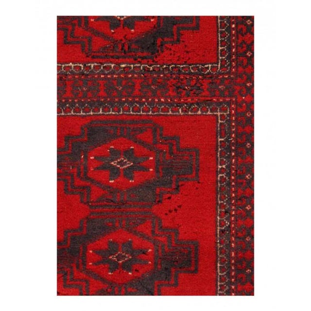 Traditional Pasargad DC Afghan Bashir Red Hand Knotted Rug For Sale - Image 3 of 3