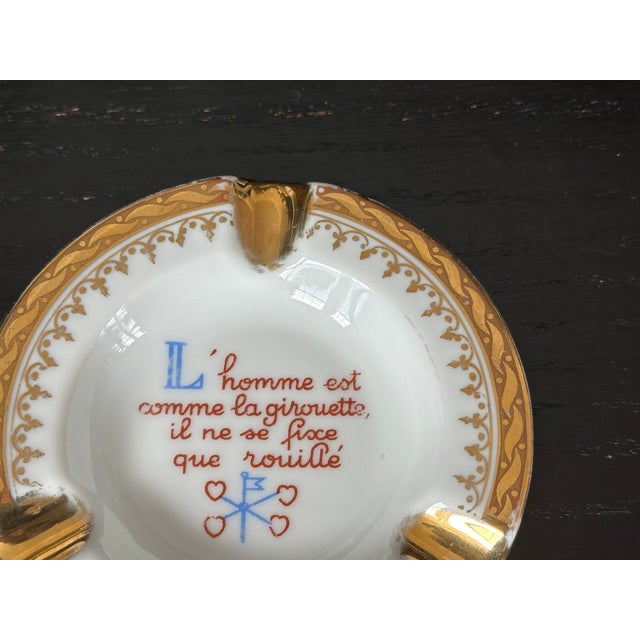 1950s Vintage French Limoges Ashtray Catchall Set of 2 For Sale - Image 5 of 18