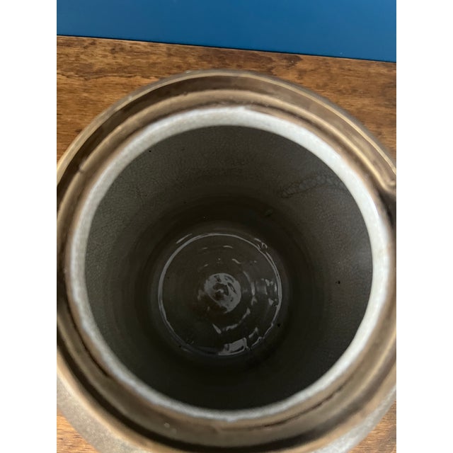 1980s 1980s Tozai Faux Shagreen Porcelain & Bronze Ginger Jar For Sale - Image 5 of 12