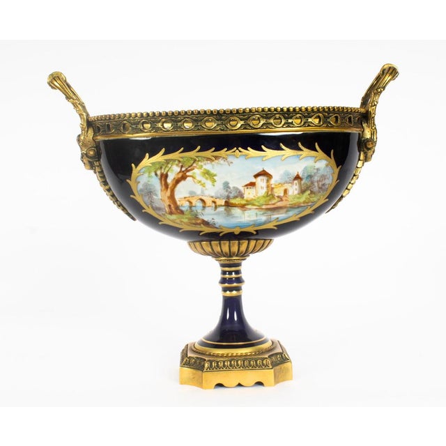 Paris Porcelain & Ormolu Mounted 3 Piece Mantel Set, Early 20th Century, Set of 3 For Sale - Image 3 of 18