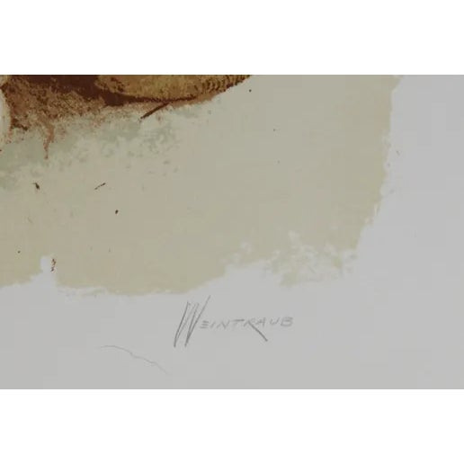 Lithograph, signed in pencil, by American/Israeli artist William Weintraub. Artist: William Weintraub, American/Israeli...