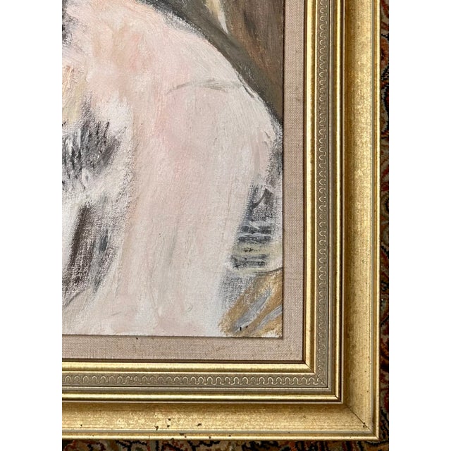 Impressionist Mid-Century Portrait Painting Oil on Canvas After Edouard Manet For Sale - Image 3 of 7
