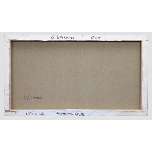 Contemporary Giorgio Lo Fermo, Abstract Geometrical, Oil on Canvas, 2021 For Sale - Image 3 of 4