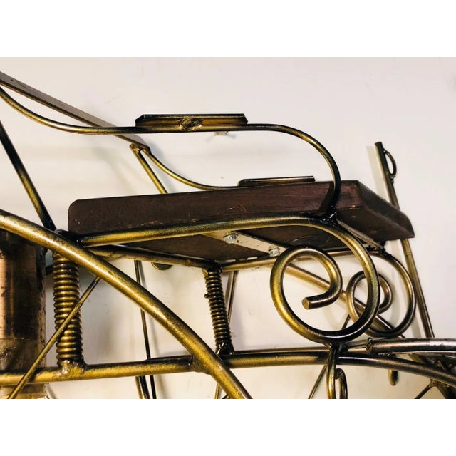 Brass 1980s Curtis Jeré Mercedes BenzScale Curtis Jere Karl Benz of Mercedes Benz Bicycle Sculpture For Sale - Image 8 of 11