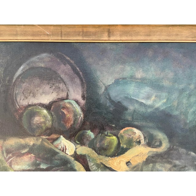 Mid 20th Century Vintage Boho Original Oil Painting Signed Stern Hagen For Sale - Image 5 of 8