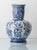 Dutch delft blue and white hand-painted chinoiserie floor vase by plateelbakkerij ram, arnhem — the ribbed body painted...