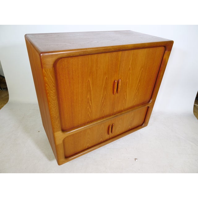 Mid-Century Modern Mid-Century Teak Highboard with Sliding Doors from Dyrlund, 1960s For Sale - Image 3 of 17