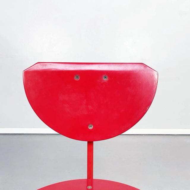Mid-Century Italian Red Wood and Metal Alien Chair by Forcolini for Alias, 1980s For Sale - Image 6 of 18