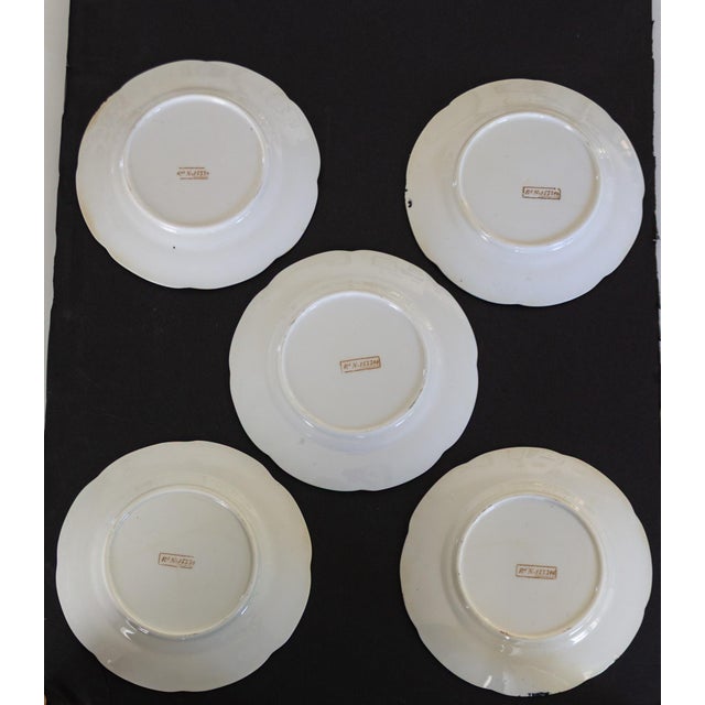 Blue 19th Century English Bone China Blue and White Tea Cup Set for Five - 15 pcs For Sale - Image 8 of 16