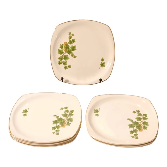 Vintage Panden City Pottery Salad Plates - Set of 7 For Sale