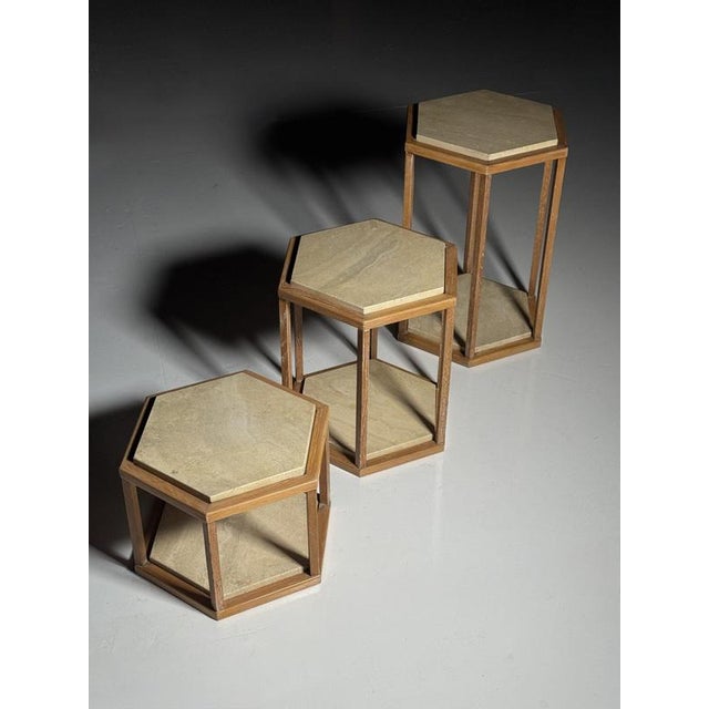 Stone Nesting Side Tables from Roche Bobois, Set of 3 For Sale - Image 7 of 15