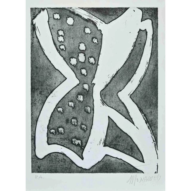 The Butterfly is an original etching artwork on paper realized by Sante Monachesi. Hand-signed on the lower right by...