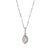 Modern Ladies 14k White Gold 0.56ct Marquise Diamond Halo Pendant Necklace For Sale - Image 3 of 9