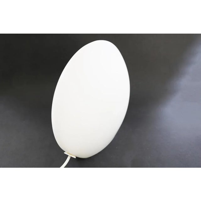 Mid-Century Modern Space Age Shell Satin Opal Glass Table Lamp from Peill & Putzler, 1970s For Sale - Image 3 of 9